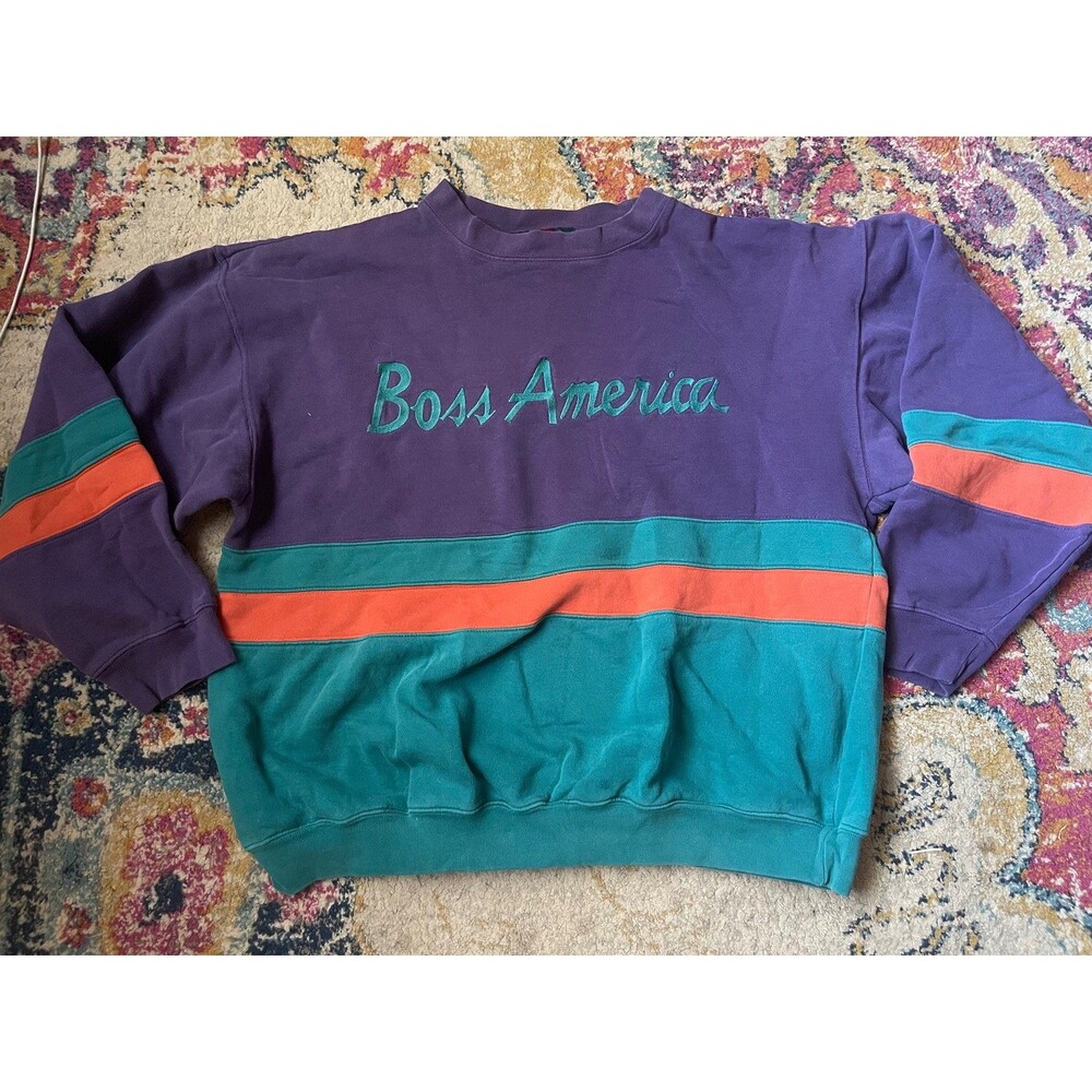 Vintage Boss America Colorblock Crewneck